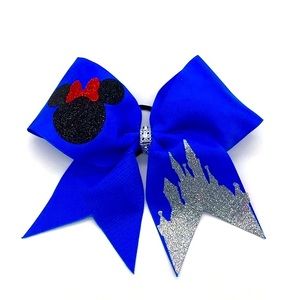 DISNEY MINNIE AND CASTLE GROSGRAIN HAIR CHEER BOW